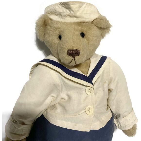 Vintage WWII Teddy Bear Sailor With Dixie Hat and Cracker Jack Uniform 17I - Picture 7 of 9